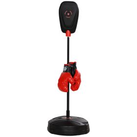 Kids Punching Bag with Stand & Boxing Gloves for Boys & Girls Ages 5-10, Black