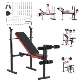 Weight Bench, Multi-Functional Adjustable Weight Bench Press for Full Body Workout, 380lbs Exercise Sit up Bench for Home Gym Strength Training