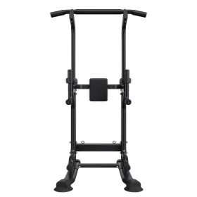 Pull Up Bar, 330 LBS Power Tower Dip Station, Workout Dip Station with H-Shaped Stable Base & Back Pad
