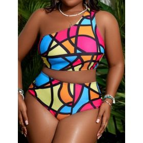 Women's Two-piece Casual Swimsuit P258 (Option: Design and color-2XL)