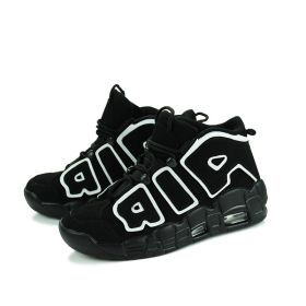 Men and women with the same fashion sneakers couple high top thick sole basketball shoes 36-45 (Color: Black, size: 36)