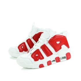 Men and women with the same fashion sneakers couple high top thick sole basketball shoes 36-45 (Color: White red, size: 37)