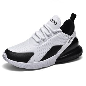Men's and women's fashion trends all match sports shoes Fashion shoes casual breathable casual shoes men's fashion shoes (Color: White black, size: 42)
