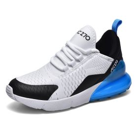 Men's and women's fashion trends all match sports shoes Fashion shoes casual breathable casual shoes men's fashion shoes (Color: White blue, size: 39)