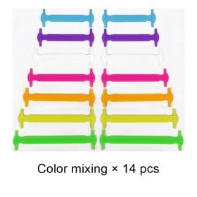 Silicone Elastic Shoelaces Fashion Unisex Athletic No Tie Shoe Lace All Sneakers Fit Quick Shoe Lace (Color: A 7 color, Ships From: China)