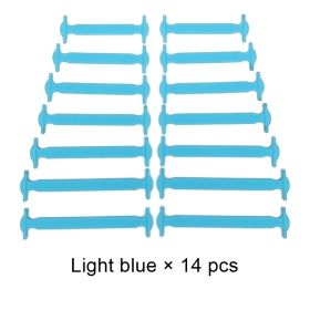 Silicone Elastic Shoelaces Fashion Unisex Athletic No Tie Shoe Lace All Sneakers Fit Quick Shoe Lace (Color: A Blue, Ships From: China)