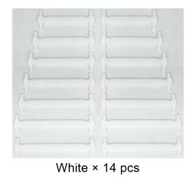 Silicone Elastic Shoelaces Fashion Unisex Athletic No Tie Shoe Lace All Sneakers Fit Quick Shoe Lace (Color: A White, Ships From: China)