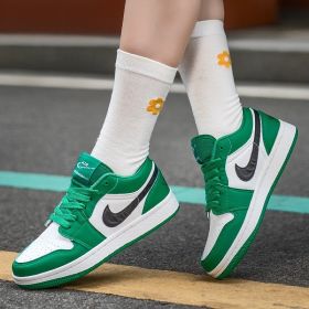 New Air Force AJ1 green apple couple shoes men's sports basketball shoes fashion trend match men's and women's casual sports shoes 36-45 (Color: Green, size: 41)