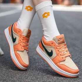 New Air Force AJ1 green apple couple shoes men's sports basketball shoes fashion trend match men's and women's casual sports shoes 36-45 (Color: Sakura Pink, size: 36)