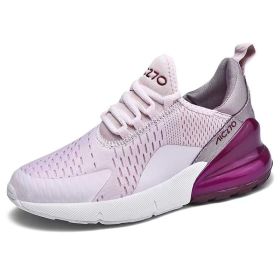 Mens Air Sports Running Shoes Breathable Sneakers Universal All Year Women Shoes Max 270 (Color: Purple, size: 42)