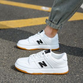 New men and women couples casual sneakers Fashion trend men's casual sneakers (Color: White, size: 40)