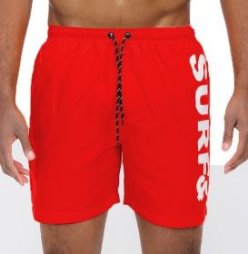 Surf&Beach Swim Shorts (Color: Red, size: S)