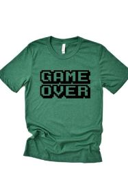 Game Over Tee (Color: Olive, size: 2XL)