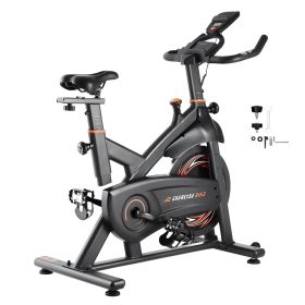 Exercise Bike, Adjustable Magnetic Resistance Stationary Bike, Indoor Cycling Bike for Home Cardio, Workout Bike with Silent Belt Drive (Flywheel Type: Heavy-Duty Flywheel, Resistance System: Magnetic Resistance)